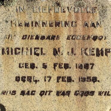 KEMP Michiel N.J. 1887-1958