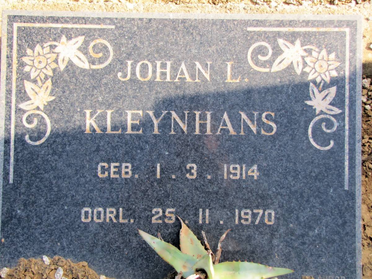 KLEYNHANS Johan L.1914-1970