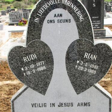 OOSTHUIZEN Rudi 1977-1989 :: OOSTHUIZEN Rian 1981-1989