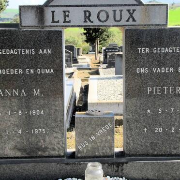 ROUX Pieter H., le 1892-1975 &amp; Anna M. 1904-1975