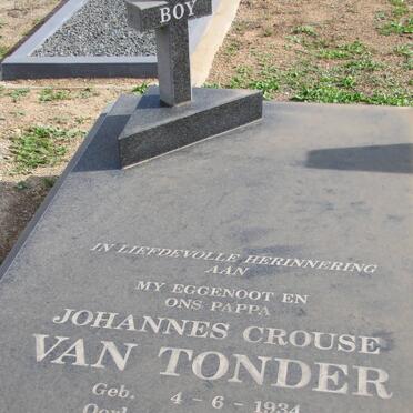TONDER Johannes Crouse, van 1934-1998