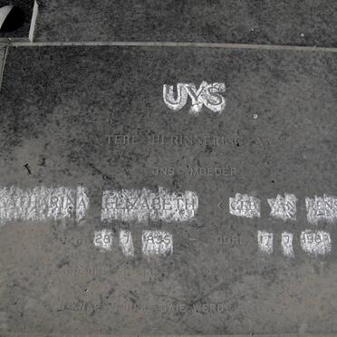 UYS Catharina Elizabeth geb VAN RENSBURG 1895-1988