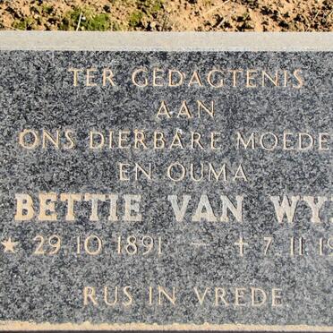 WYK Bettie, van 1891-1971