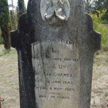 UYS S.E.J. nee LE GRANGE 1845-1924