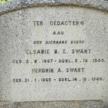SWART Hendrik A. 1865-1940 &amp; Elsabie B.E. 1867-1940