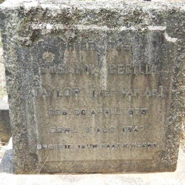 TAYLOR Susanna Cecilia nee VAN AS 1878-1947