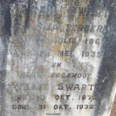 SWART Willie 1872-1932 &amp; Sarah SMALBERGER 1867-1935
