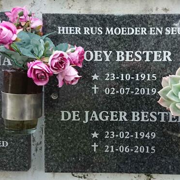 BESTER De Jager 1949-2015 :: BESTER Joey 1915-2019