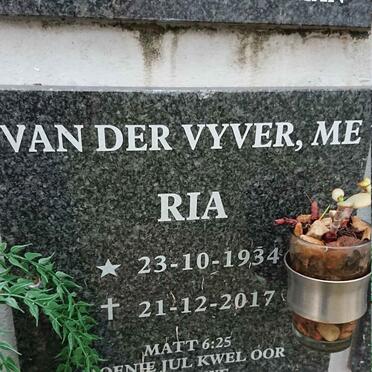 MERWE Ria, van der 1934-2017