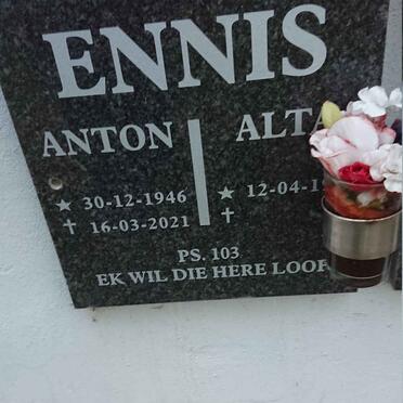 ENNIS Anton 1946-2021 &amp; Alta