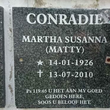 CONRADIE Martha Susanna 1926-2010