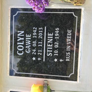 COLYN Gawie 1942-2013 &amp; Stienie 1946-