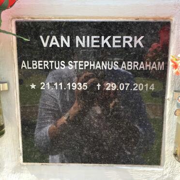 NIEKERK Albertus Stephanus Abraham, van 1935-2014