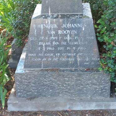 ROOYEN Hendrik Johannes, van 1919-1966