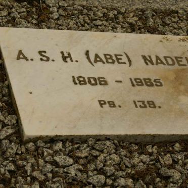 NADEL A.S.H. 1906-1965