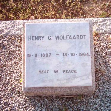 WOLFAARDT Henry G. 1897-1964