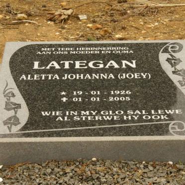 LATEGAN Aletta Johanna 1926-2005