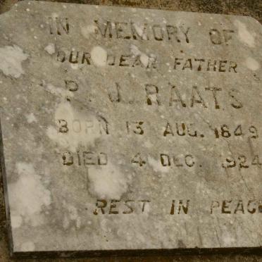 RAATS P.J. 1849-1924