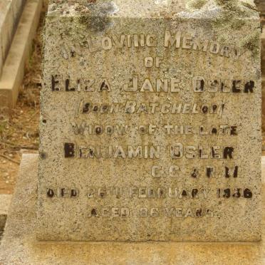 OSLER Eliza Jane nee BATCHELOR -1936