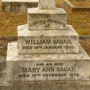 SAGAR William -1920 &amp; Mary Ann -1876