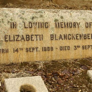 BLANCKENBERG Elizabeth 1889-1958