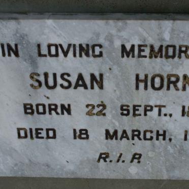 HORNE Susan 1874-1967