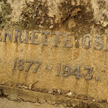 OSLER George C. 1913-1981 :: Henriette 1877-1943