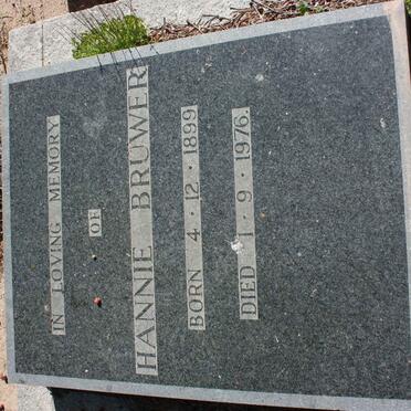BRUWER Hannie 1899-1976