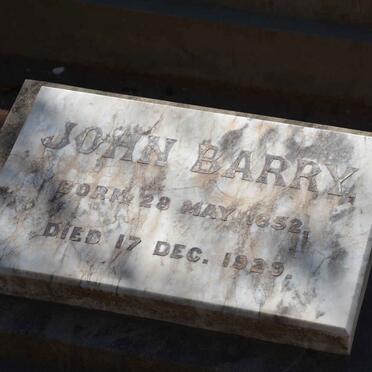 BARRY John 1852-1929