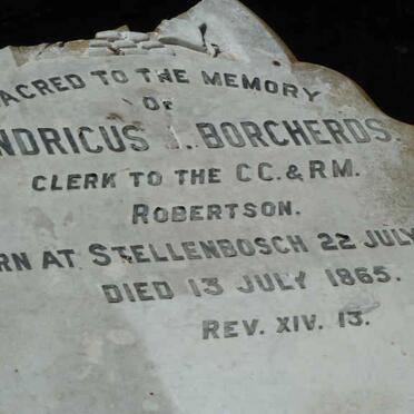 BORCHERDS Hendricus J. 1804-1865
