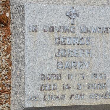 BARRY George Joseph 1921-2005