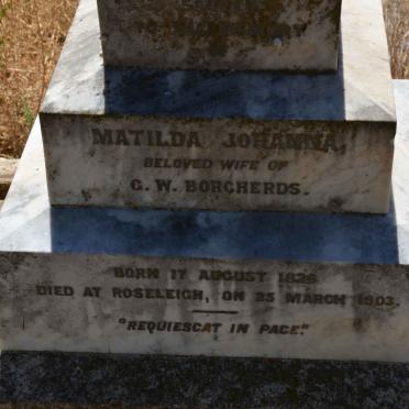 BORCHERDS Matilda Johanna 1826-1903