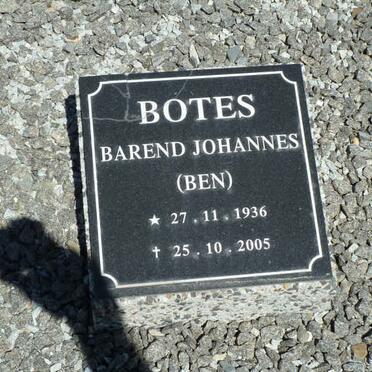 BOTES Barend Johannes 1936-2005