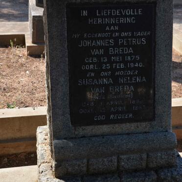BREDA Johannes Petrus, van 1875-1940 &amp; Susanna Helena BRUWER 188?-1967