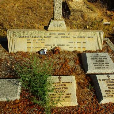 BARRY Duncan Van Reenen 1885-1982 &amp; Hubertha Deneys VAN VELDEN 1893-19?2