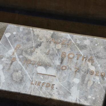BOTHA P.J.J. 1879-1929