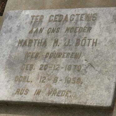 BÖTH Martha M.J. nee DOUBEREN 1870-1950