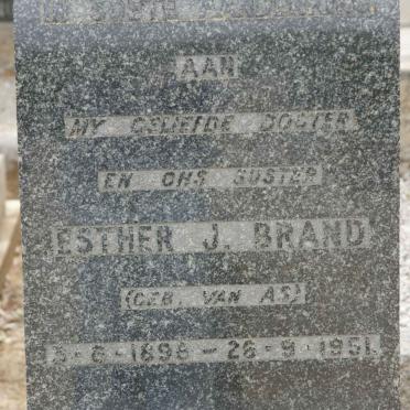 BRAND Esther J. nee VAN AS 1896-1951