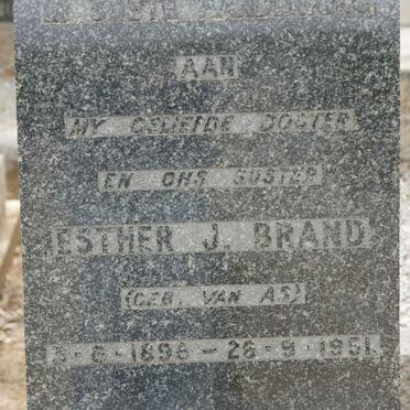 BRAND Esther J. nee VAN AS 1896-1951