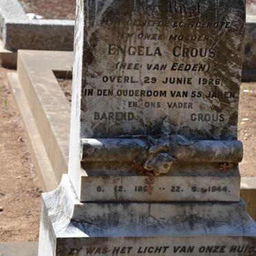 CROUS Barend 18??-1944 &amp; Engela VAN EEDEN -1926