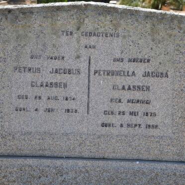 CLAASSEN Petrus Jacobus 1874-1938 &amp; Petronella Jacoba MEIRING 1875-1952