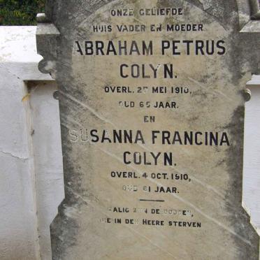 COLYN Abraham Petrus -1910 &amp; Susanna Francina -1910
