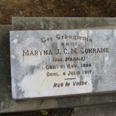 CONRADIE Maryna J.C.M. nee MARAIS 1886-1917
