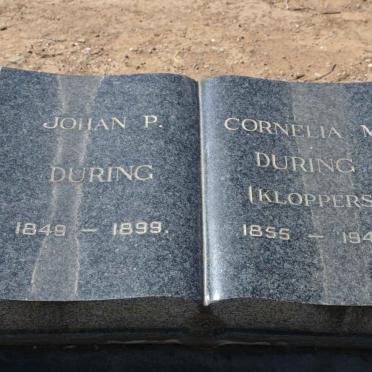 DURING Johan P. 1849-1899 &amp; Cornelia M. KLOPPERS 1855-1946