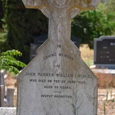 DOIDGE John Parker William -1900