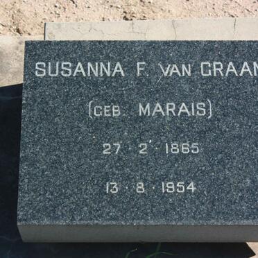 GRAAN Susanna F., van nee MARAIS 1865-1954