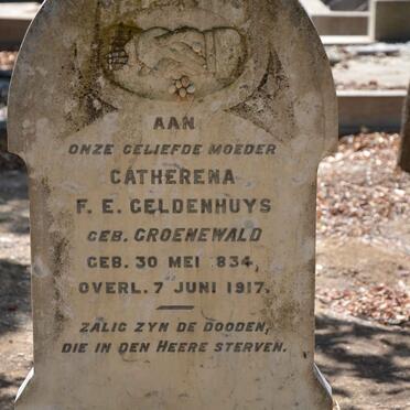 GELDENHUYS Catherena F.E. nee GROENEWALD 1834-1917
