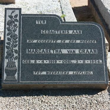 GRAAN Margaretha, van 1919-1954