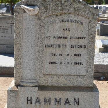 HAMMAN Marthinus Hendrik 1895-1948