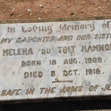 HAMMOND Helena Du Toit 1919-1918